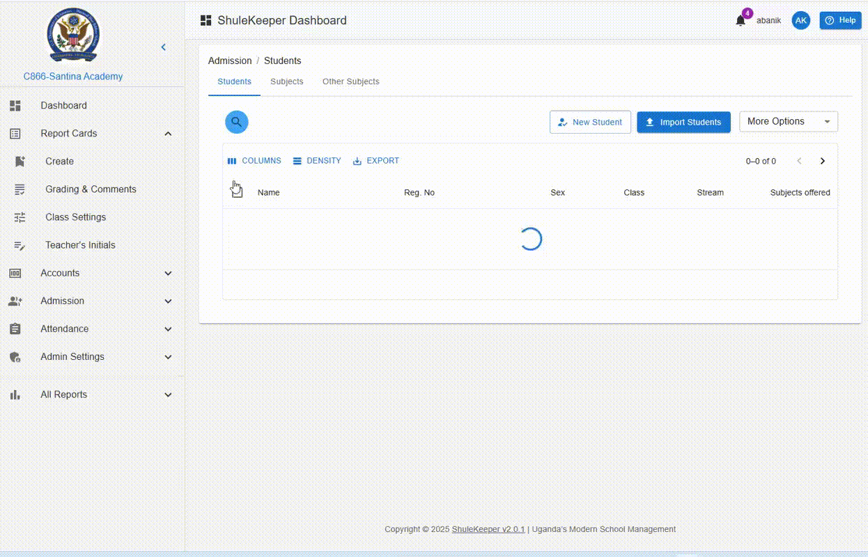 Bulk Update & Student Promotions